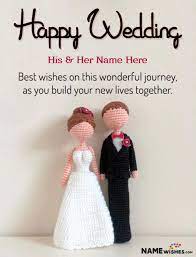 That said, saying or writing congratulations to a newly married woman was once considered a faux pas because it was thought of as congratulating her on actually landing a man! Happy Wedding Wish With Couple Name Diy Dolls