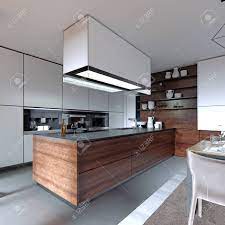 Check spelling or type a new query. Large Kitchen In A Modern Scandinavian Style White And Wooden Stock Photo Picture And Royalty Free Image Image 148789108