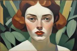 George Ault oil impasto paintingwoman Cl..."