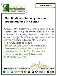 Sharjah rent contract registration fee doubled from August ...