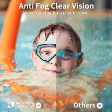 Water Space Lunettes de natation pour enfants de 6 à 14 ans, lunettes de  natation pour enfants, lunettes de natation pour filles et garçons, 3-6,  3-5 ans, âge 3, 4, 5, 6,