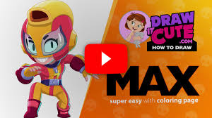 Her primary attack shoots a quick salvo of four blasts and has a slight spread. How To Draw Max Brawl Stars Draw It Cute