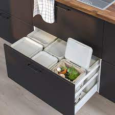 An ikea komplemet drawers are an ideal way to give all your stuff a home. Hallbar For Metod Kitchen Drawer Ventilated Light Grey Waste Sorting Solution Volume 53 L Ikea