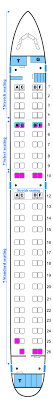 Seat Map Midwest Airlines Embraer E190 Config A Midwest