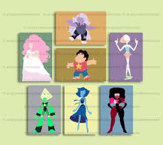 Steven Universe Print The Crystal Gems Steven Rose Etsy Crystal Gems Steven Universe Steven Universe Rose Quartz Steven Universe