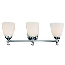 I afresh confused to camarillo, calif., and bought a condo. Hampton Bay Solomone 3 Light Polished Chrome Vanity Light With Opal Glass Shades Cp3563 The Home Depot Vanity Lighting Glass Shades Polished Chrome