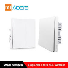 Xiaomi Aqara Wall Switch Light Switch Zigbee Version Single Fire Zero Fire Wireless Switch App Control Remote Smart Home Kit App Control Light App Zigbee