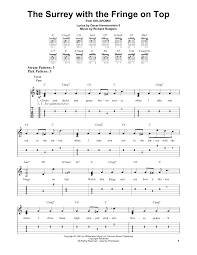 Watch that fringe and see how it. The Surrey With The Fringe On Top From Oklahoma Easy Guitar Tab