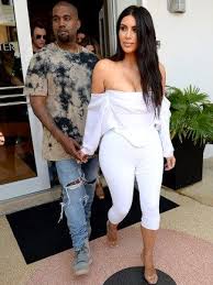 Kim With A White Corset Top Fashion Kardashian Style Kim And Kanye