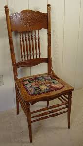 Set Of 4 Oak Press Back Chairs Chair Antique Chairs Oak Dining Table
