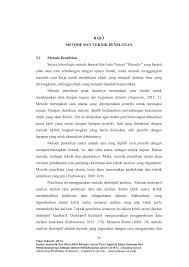 Bab 3 Metode Dan Teknik Penelitian 3 1