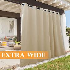 Make your outside living spaces more inviting with outdoor home decor from ballard designs. Ryb Home Patio Curtain Outdoor Waterproof Panel Plus Wide Large Drape For Home Decor Outside Deck Porch Pergola Sun Room Width 100 X Length 95 1 Piece Biscotti Beige Buy Online In Aruba At Aruba Desertcart Com