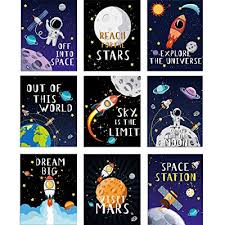 Add shelves, rugs, wall art and more to their space to make your home look rejuvenated and lively. Buy Blulu 9 Pieces Outer Space Decor Kids Nursery Bedroom Space Posters Decor 8 X 10 Inch Cute Inspirational Wall Art Decoration For Boys And Girls Playroom Bedroom Nursery Room Decor Online