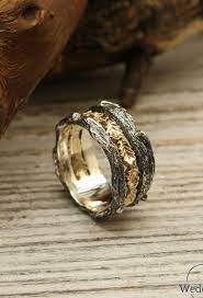Oak Leaves And Branch Wedding Band Unique Tree Bark Band 14k Etsy White Gold Wedding Rings Wedding Rings Rose Gold Wedding Rings Engagement