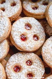 Bake at 375℉ (190℃) f for 7 to 10 min. Austrian Linzer Cookies Recipe Video Masalaherb Com