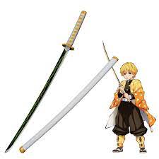 And i think a lot of people can relate to the spiritual growth of an anxious kid. Demon Slayer Kimetsu No Yaiba Japanese Anime Agatsuma Zenitsu Cosplay Replica Sword Carbon Steel Swords Aliexpress