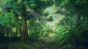 Download Hd Wallpapers Of 112380 Sunlight Forest Green Everlasting Summer Sun Rays Trees Free Download High Quali Anime Scenery Fantasy Landscape Scenery