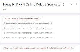 Quiz online ips kelas 6 semester 1 20 pertanyaan | by joko123 | last updated: Soal Online Pts Pkn Kelas 6 Semester 2 K13 Revisi Nyumplik Com