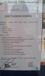 Siapkan cv / lamaran terbaikmu. Lowongan Kerja Garment Pt Bintang Mandiri Hanafindo Tegal Cari Kerja An