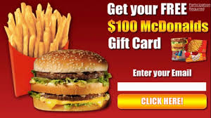 100 Mcdonalds Gift Card In 2020 Mcdonalds Gift Card Free Mcdonalds Burger King Gift Card