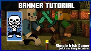 Banniere youtube minecraft sans nom. Minecraft Step By Step Sans Banner Tutorial Quick And Easy Tutorials Youtube