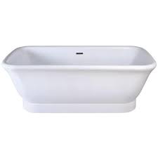 The double slipper styling of this tub allows one to fully lay back and enjoy either end of this acrylic tub. Kingston Brass Aqua Eden Vtde713524 71 Contemporary Pedestal Double E Luxury Freestanding Tubs