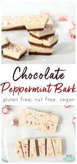 These peppermint crinkle cookies are free of: Dairy Free Chocolate Peppermint Bark Peppermint Bark Recipes Peppermint Recipes Dairy Free Chocolate