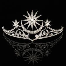 Bride Star Moon Queen Crystal Crown Tiara Wedding Bridal Party Prom Headband Hair Jewelry Headband Jewelry Crystal Crown Tiaras Prom Headband