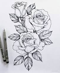Black And White With Color Drawing 45 Lovely Flower Drawings And Sensible Coloration Pencil Drawings Beautiful Color Drawings Flower Beautiful Flower Drawings Tattoo Templates Rose Tattoos