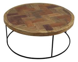 The heavy appearance of a stained timber coffee table can be muted by the simple technique of mosaic tiling. Coffee Table Mosaic Teak Iron Coffee Side Tables Henk Schram Meubelen