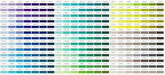 pantone color charts