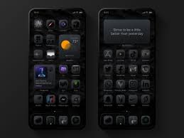 Dark Mode Reimagined Homescreen Iphone Ios Icon Homescreen