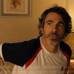 WornOnTV: Drew's sage green striped top