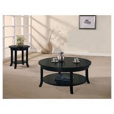Add Both Simplicity And Drama To Your Space With The Acme Gardena Coffee Table In Black This Wo Coffee Table Round Coffee Table Sets Coffee Table With Storage