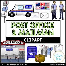 Community Helpers Post Office Mailman Clip Art Allison Fors Clip Art Teacher Clipart Mail Truck