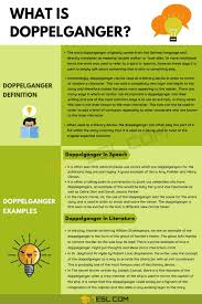 Doppelganger Definition Useful Examples In Speech And Literature 7 E S L Writing Words English Writing Skills British Slang Words