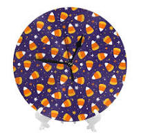 Wall Clock, Candy Corn (2) Wall Clocks Battery Operated Silent Kitchen Office Wall Clock Decorative, Wall Clock for School Classroom Living Room ...