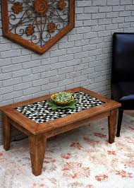 Tile Mosaic Coffee Table Rustic Tile Coffee Table Iridescent Etsy Tiled Coffee Table Mosaic Coffee Table Coffee Table