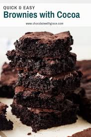 How To Make Brownies With Cocoa Powder Chocolate With Grace Recipe Cocoa Powder Recipes Brownies Recipe Homemade Desserts