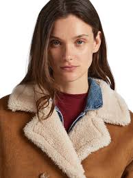 Pepe Jeans Rose Damen Braun Mantel mit Knöpfen PL402296-859