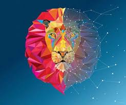 Wallpaper Falandodemodaa Iphone Smartphone Geometric Lion Lion Painting Lion Art