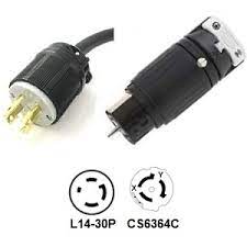A wiring diagram is a simplified traditional pictorial representation of an electric circuit. L14 30p To Cs6364c Power Cable Plug Adapter 30a 250v 1 Foot 8 4 Soow Wire