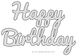 Happy Birthday Pattern Template Stencil Printable Word Art Design Word Art Design Word Art Words