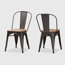 Shop our best selection of kitchen & dinette sets to reflect your style and inspire your home. Set Of 2 Henri Tolix Finished Steel Stackable Dining Chairs Brown Baxtonstudio Target
