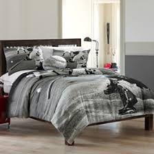 Black And White Queen Bedding Jcpenney Com Baseball Black White Photo Comforter Set Comforter Sets Baseball Bedroom Home
