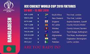 The group stages of 2018 fifa world cup has concluded and we have our last 16 teams who will play 8 knockout ties in the round of 16 starting. Bangladesh Cricket Team Schedule Of All Matches Of Icc World Cup 2019 Live Cricket Online Free