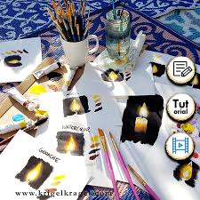 Umrisse zeichen kit der kirche dekoration. Kerze Malen In Aquarell Gouache Und Acryl Krigelkragel