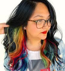 Pastell highlights rainbow hair highlights color highlights pelo multicolor unicorn hair color coloured hair mermaid hair ombre hair gray hair. 12 Rainbow Hair Ideas To Wear For Pride Month 2020 All Things Hair Uk