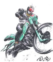 営業用 ブラック バイク２ スキャン編集 仮面ライダーblack イラスト ライダー