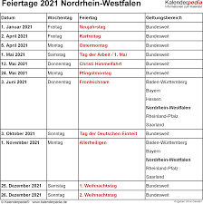 Obwohl tag des sieges auf samstag, 8. Feiertage Nrw 2021 2022 2023 Mit Druckvorlagen